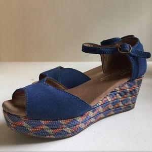 Toms Suede Platform Wedges